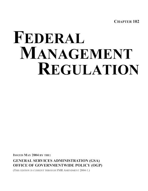 fpmrs meaning|federal management regulation subchapter b.